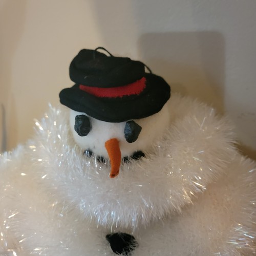Muñeco de nieve de peluche Department 56 decoración navideña primitiva - Imagen 2 de 7
