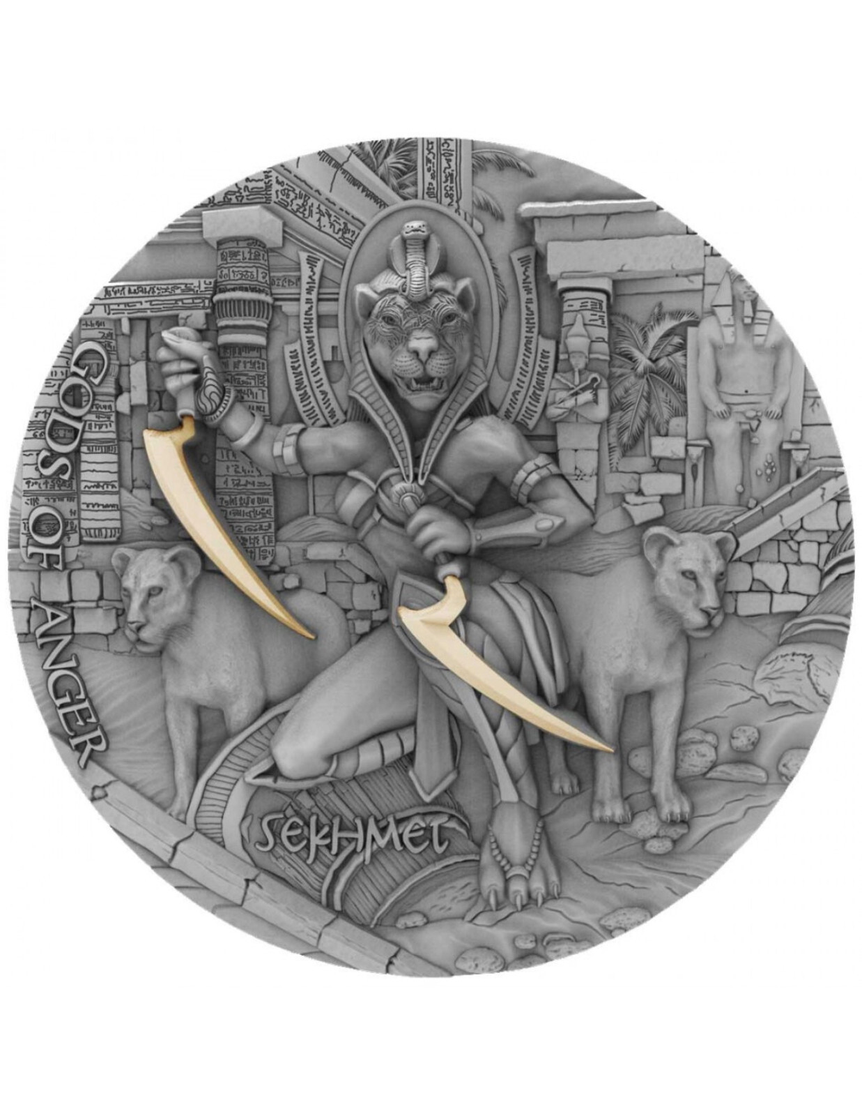Silbermünze 2oz: "Sekhmet Gods of Anger" Niue 2021
