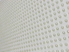CraftbuddyUS 1500pcs 3mm Single Self Adhesive Ivory Pearls Stick on Gems 