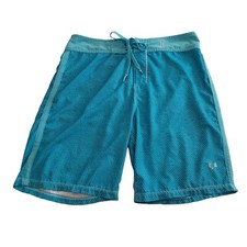 Hurley Y2K Swim Boardshorts Size 32 Aqua Blue Trunks Beach Hawaiian Vintage
