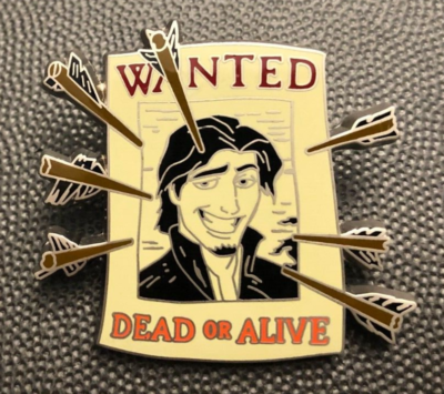 Disney pin 102076 Tangled Wanted Poster Flynn Rider Eugene arrows