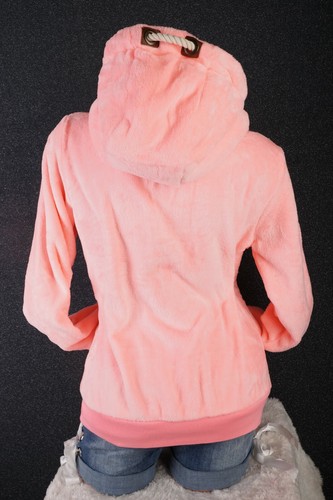 Damen Kuschel Teddy Fleece Sweat Jacke Kapuze Hoodie Übergangsjacke Uni S-3XL - Bild 37 von 59