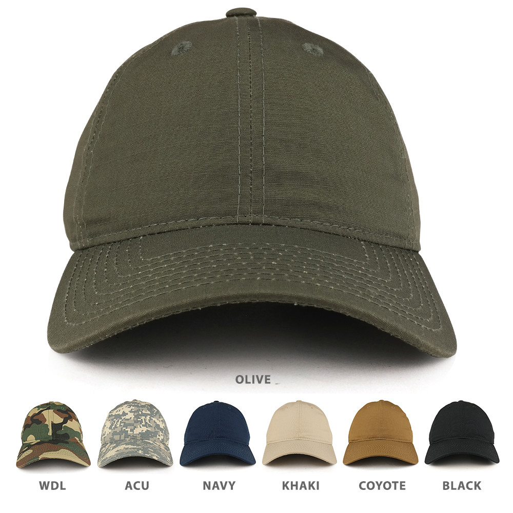 Soft Crown Low Profile Tear Resistant Ripstop Cotton Baseball Cap FREE  SHIP