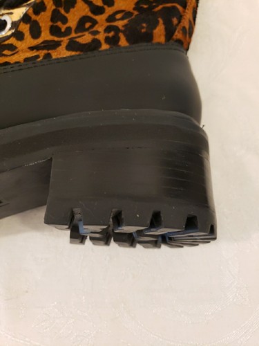 Stivaletti Schutz stampa leopardata Mafalda pelle pelo di vitello nuovi taglia 7,5 - Foto 8 di 14