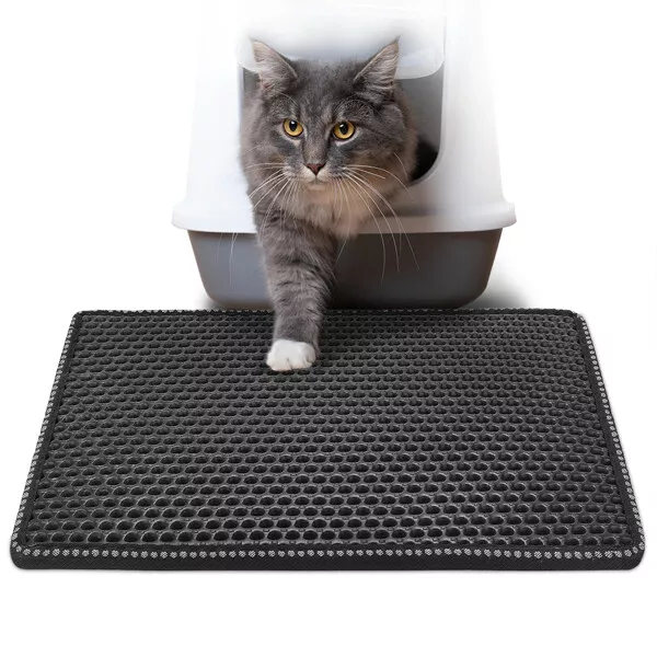 21''x14'' Cat Litter Mat Double Layer Mat with MiLi Shape