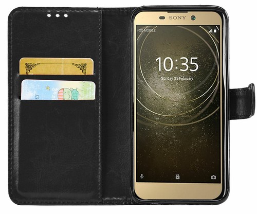 Sony Xperia L2 Premium Leather Wallet Flip Cover Pouch Book - Picture 3 of 23