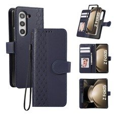For Samsung Galaxy Z Fold 6/5/4/3 Leather Flip Card Wallet Case Kickstand Cover