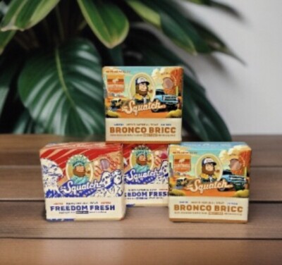 Dr. Squatch Limited Ed. Bar Soaps 2-Bronco Bricc and 2-Freedom Fresh 5oz Bars