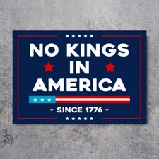 Resist Hate Car Magnet & Bumper Sticker No Kings in America Design