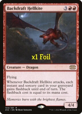 MTG Foil Double Masters 2022 2X2 Backdraft Hellkite MINT