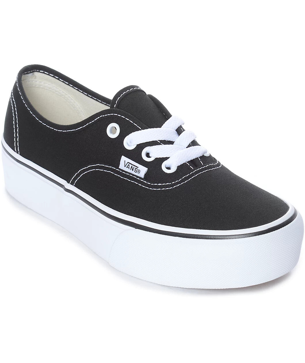 vans authentic platform black