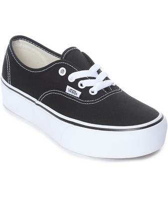 vans authentic platform black