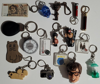 Seventeen Assorted keychains (v. nice)