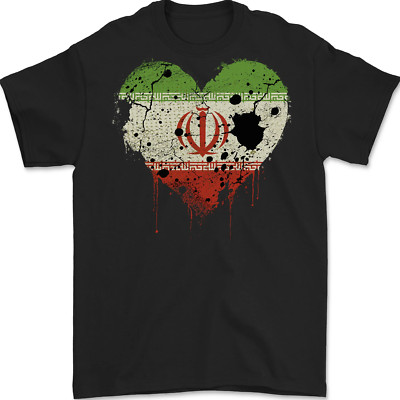 Herren-T-Shirt Love Iranischer Tag Fußball Fußball 100 % Baumwolle