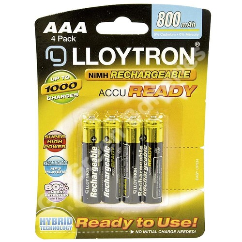 LLOYTRON AA 800-2700 mAh AAA 550-1100 mAh RECHARGEABLE BATTERIES PRECHARGED NiMH - Picture 7 of 54
