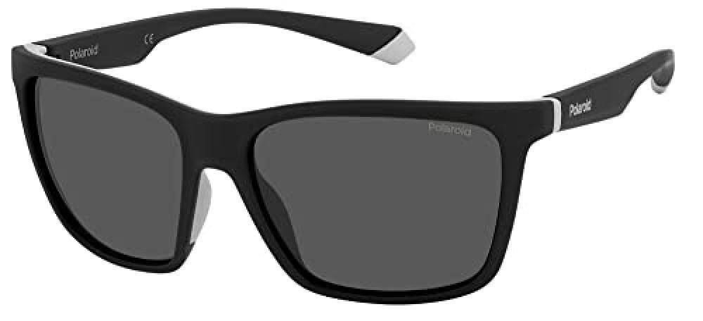 (TG. L) Polaroid PLD 2126/s Sunglasses, 08A/M9 Black Grey, L Men's - NUOVO
