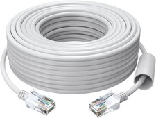 100FT Cat5E PoE IP Camera NVR Ethernet Cable Outdoor RJ45 Wire w/ Waterproof Lid