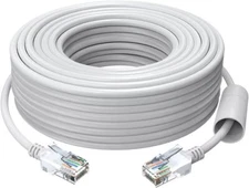 100FT Cat5E PoE IP Camera NVR Ethernet Cable Outdoor RJ45 Wire w/ Waterproof Lid