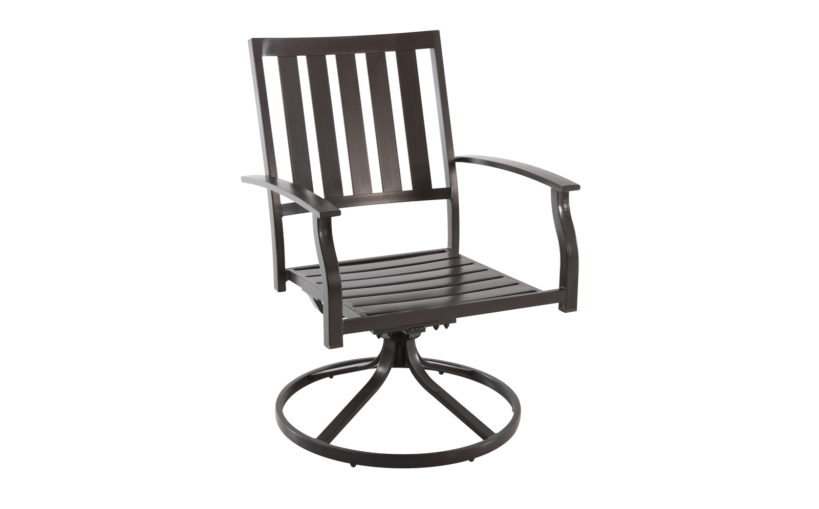 Camrose Farmhouse Brown Steel Outdoor Patio Swivel Chairs, Set of 2 eBay
