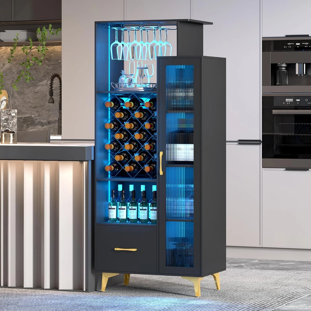 Wine cabinet online lighting