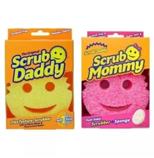 2 Pack Scrub Daddy & Scrub Mommy Sponge Scratch Free Scrubber for Dishes & Home