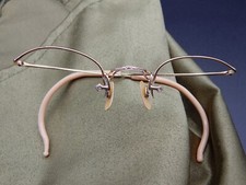 NOS Antique Eyeglasses 42/22 AO Numont 1/10 12k Semi Rimless Vintage Frames