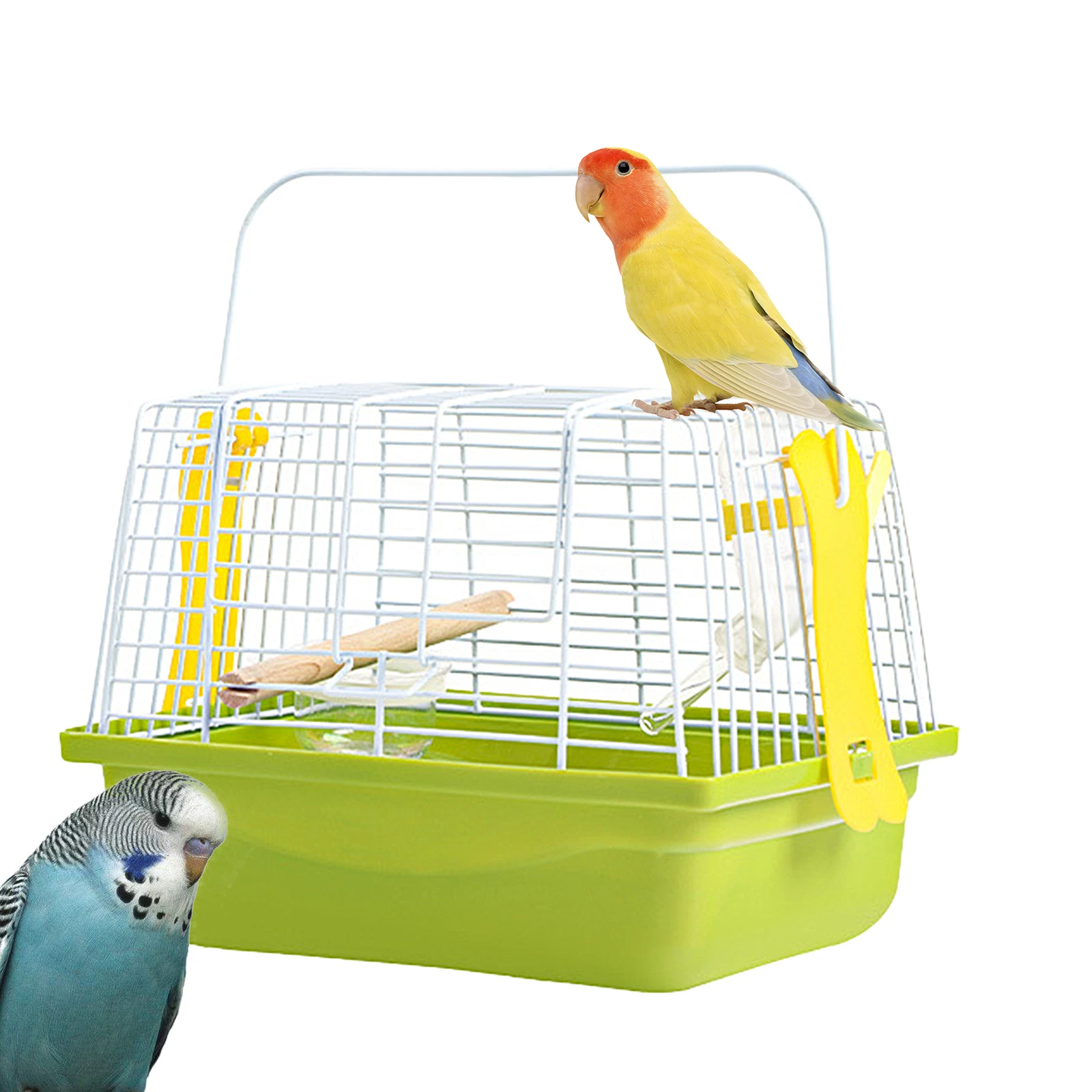 Portable Pet Parrot Small Bird Cage Carry Wooden Stand Bird Travel Transport Bag