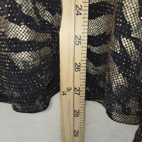 Neu mit Etikett Damee Damenbluse Größe 3X Glitzer Urlaub künstlerisch Silvester Tier goldfarben - Bild 7 von 11