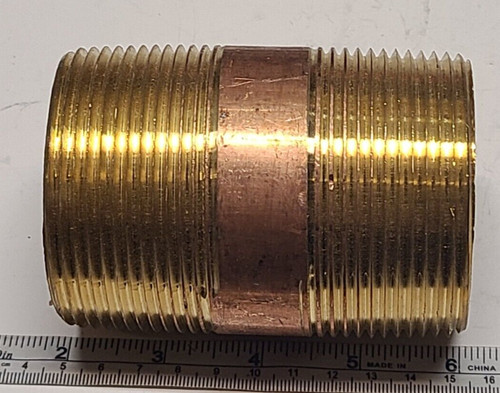 2-1/2" x 4" Long- Brass NPT Pipe Nipple
