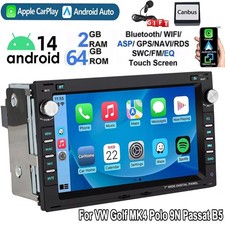Für VW Polo 9N Golf 4 Passat B5 T5 Android 14 2+64G Autoradio Carplay GPS Navi