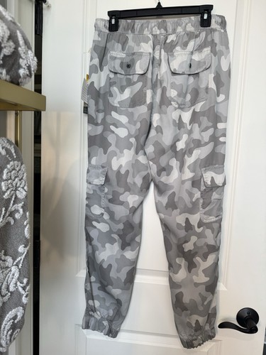 Ladies Light Weight Grey Camo Cargo Jogger Sz M - Picture 5 of 12