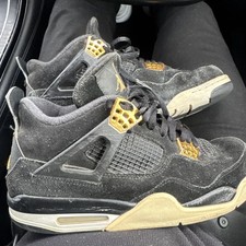 Air Jordan 4 Retro Royalty 308497-032 Black/Metallic Gold Men's - Size 10 
