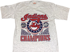 Rare! 1995 Cleveland Indians Baseball Chief Wahoo Champions T-Shirt New! MEDIUM