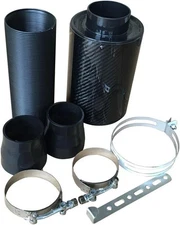 Induction Pipe Hose Kit Intake Air Filter, 3" Cold Air Filter Feed Enclosed Int