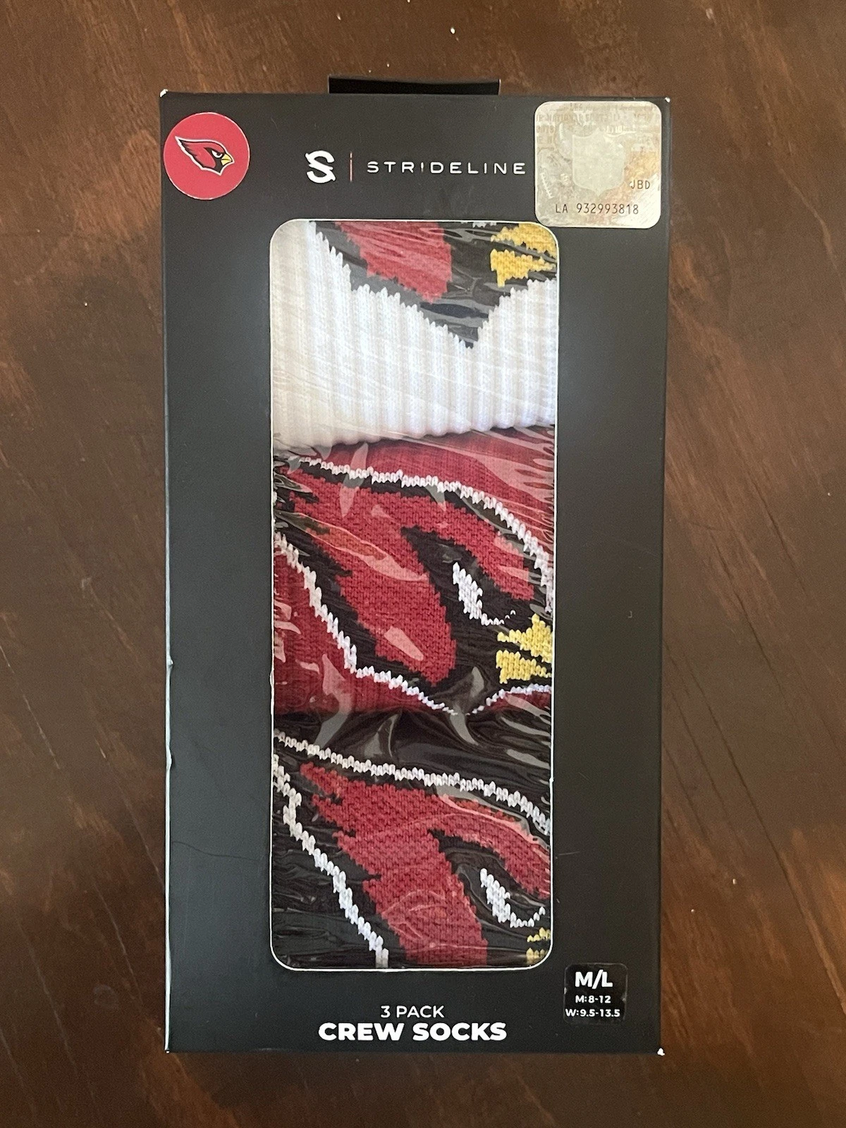 Arizona Cardinals Socks - 3 Pairs - Originally $40 - Men’s 8-12 - Sealed In Box