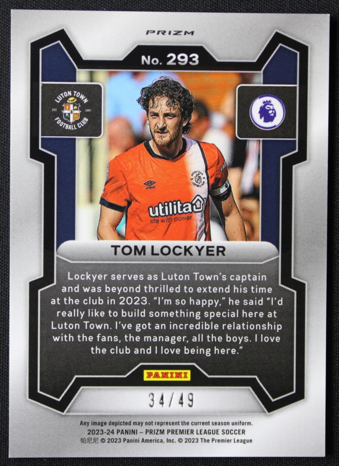 2023-24 Panini Prizm Premier League 34/49 Red Disco Rookie RC #293 view 2