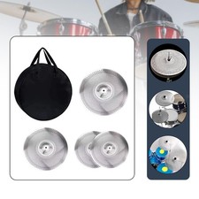 4 Pieces Low Volume Cymbals Drummer Practice Set Alloy Sturdy