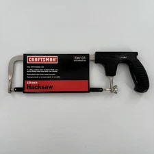 Craftsman 10-Inch Hacksaw 936131 Nickel Plated Steel Frame Pistol Grip Handle