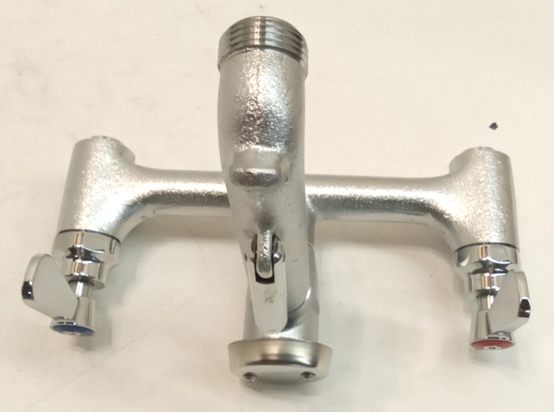 Regency 600FMS86 Wall-Mount 8" Center Mop Sink Faucet 6-1/2" Nozzle w/ Pail Hook