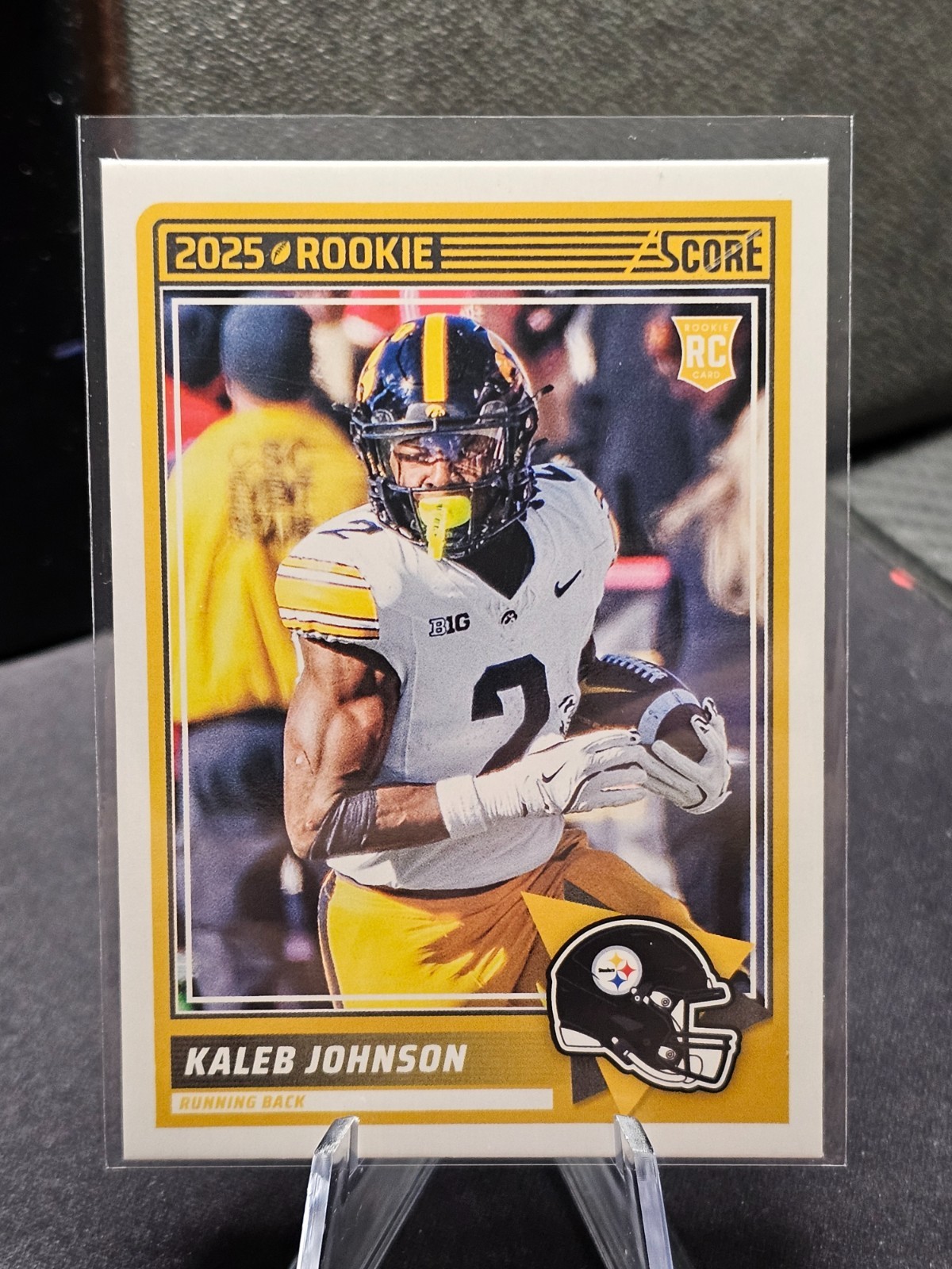 KALEB JOHNSON 2025 PANINi SCORE #12 RC ROOKIE Pittsburgh Steelers