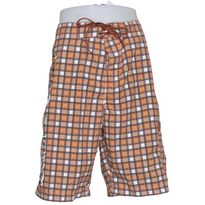 Coast to Coast, Badeshorts, Größe: XL, Braun/Orange/Weiß, Polyester, Karo #AlE