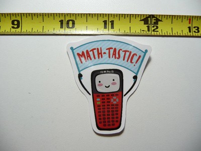 MATHTASTIC CALCULATOR SMALL STICKER DECAL SCHOOL TEACHER PROFESSOR MATHMATICS