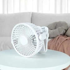 USB Rechargeable Mini Cooling Fan Clip On Desk Table Office Stroller Camping Gym