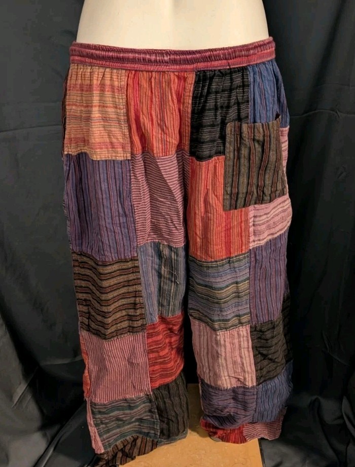 Boho Patchwork Wide-Leg Comfy Pants - image 2