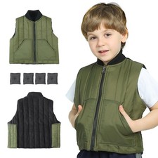 Weighted Vest for Kids - Adjustable Compression Vest With Four Removable Weig...