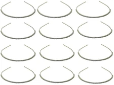 Lot Sale of 12 Elegant One Strand Crystal White Headband Bride, Bridal Party