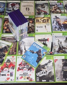 (Lot of 80 and Console, 2 Controllers With Charger, Kinect) Tested&Works Games 