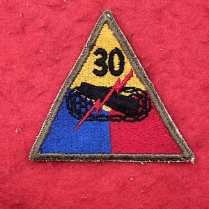Post WWII U. S. ARMY 30th ARMORED DIVISION SSI Military Patch   G-VG