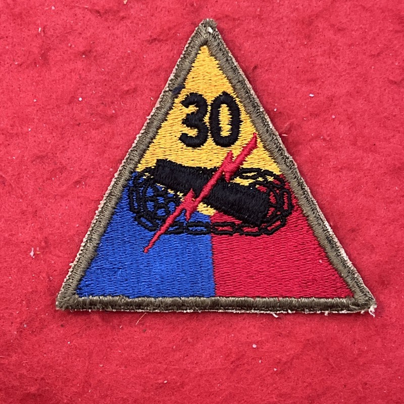 Post WWII U. S. ARMY 30th ARMORED DIVISION SSI Military Patch   G-VG