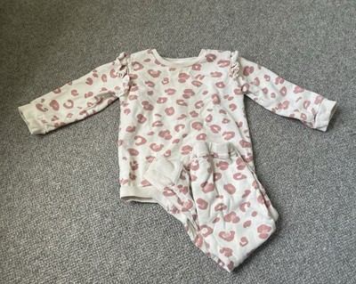 Set Sweatshirt & Jogginghose Mori rosa Leopardenmuster Bio-Baumwolle (18 24 Monate)